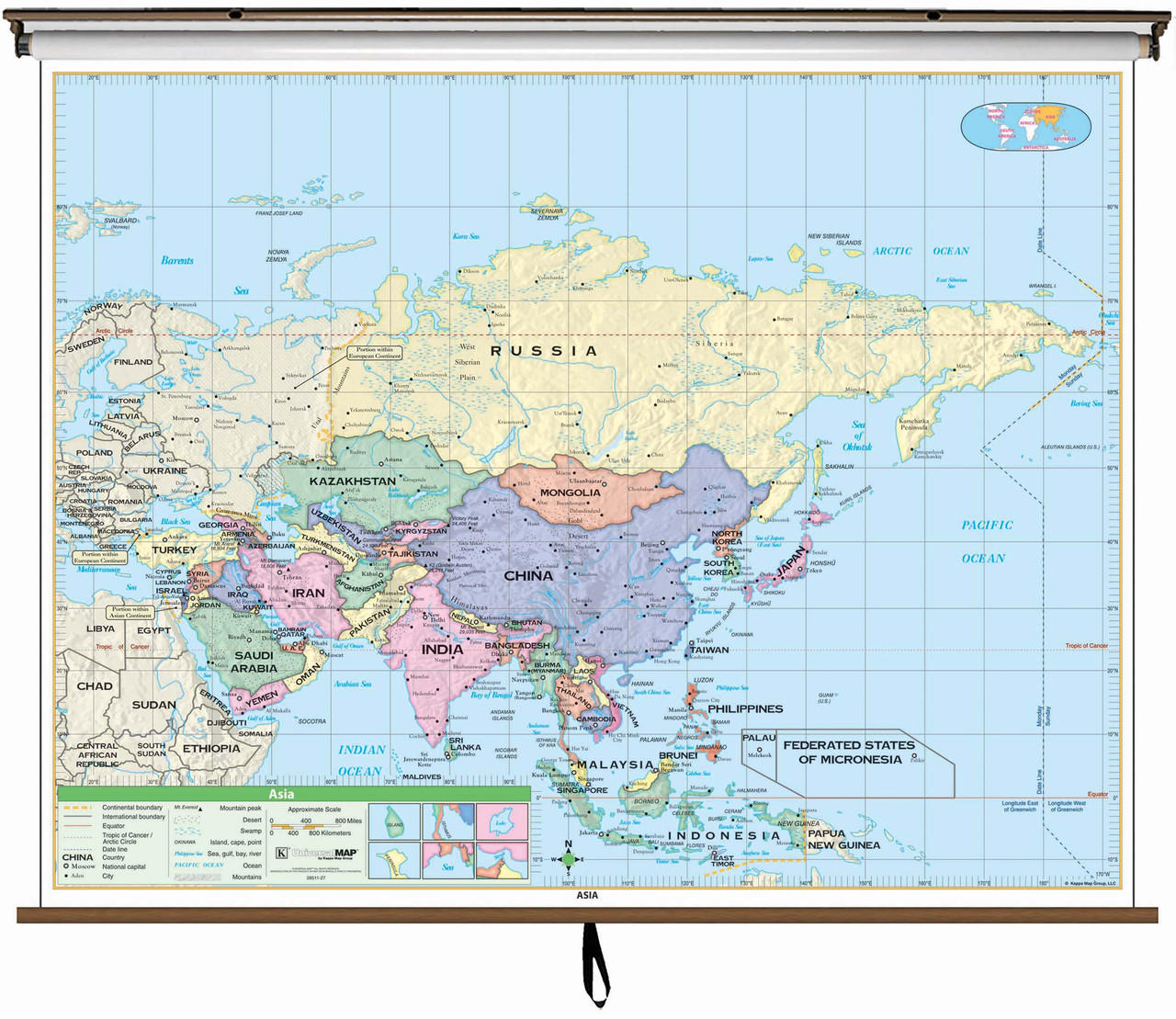 asia political map without name