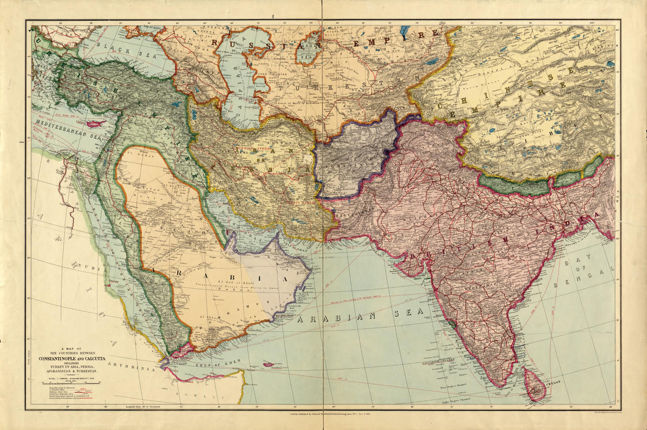 middle east and asia map