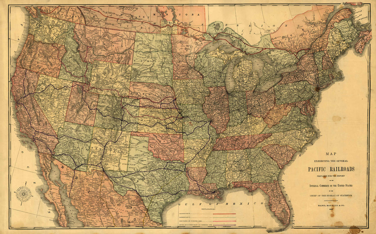Historic Map United States - 1W US RR 1883 1 58511 21019.1709579081 