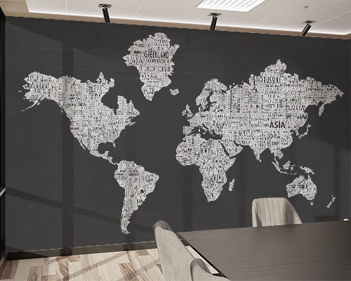 Map Motif Murals