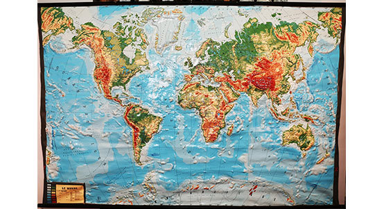 World 3D Raised Relief Maps