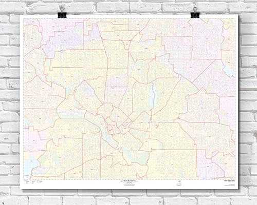 Zip Code Wall Maps