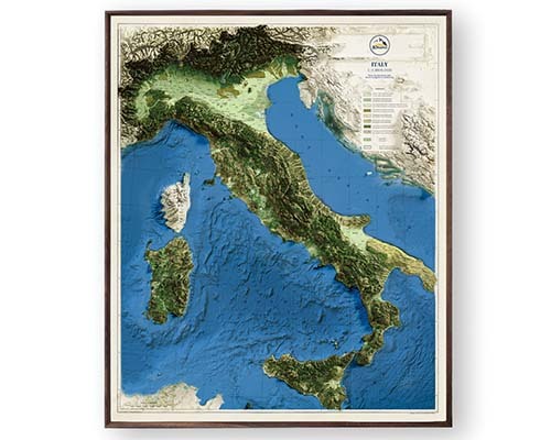 Country 3D Raised Relief Maps