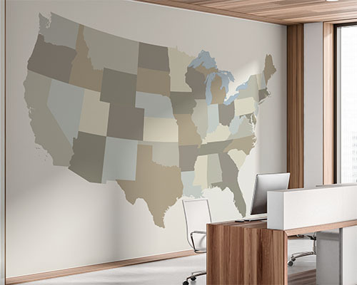 Map Art Patterns Wall Murals