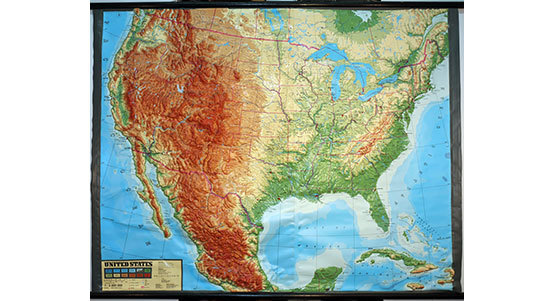 Country Raised Relief Maps