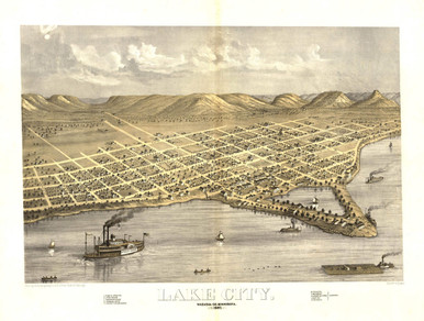 Historic Map - St. Paul, MN - 1867