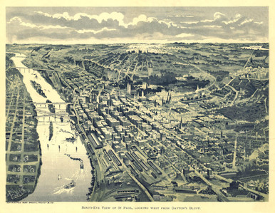 Historic Map - St. Paul, MN - 1867