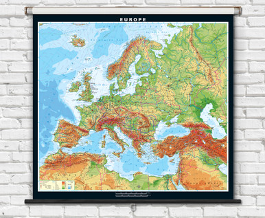 Extra Large Europe Physical Map - 63" x 58" - from Klett-Perthes ...