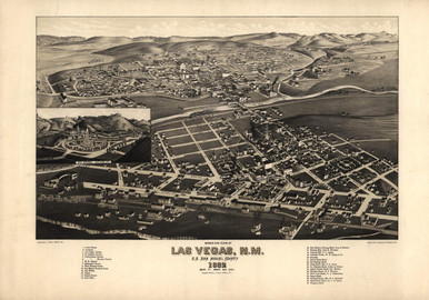 1950s Map of Las Vegas, Nevada State Museum