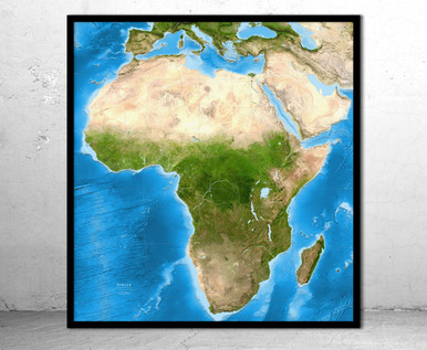 Maphophe Map Africa Enhanced Physical Satellite Image Map | World Maps Online