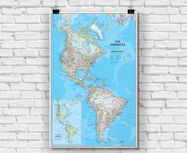 National Geographic The America's Classic Political Wall Map | World ...