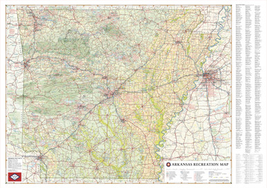 Arkansas Recreation Wall Map