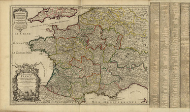 フランスアンティーク　MAP Historic Map - France - 1724 | World Maps Online