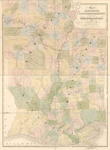 1951 (Jan.) Arkansas, Louisiana & Mississippi Road Map – Std. Oil of New  Jersey