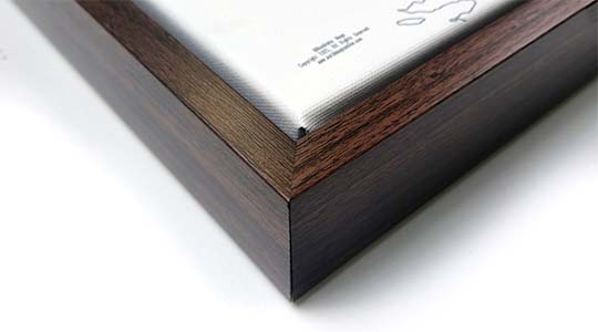 Espresso Wood Floater Frame