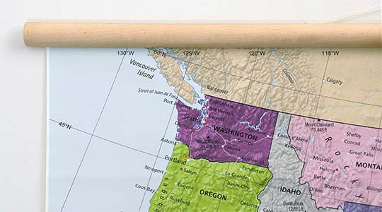 Canvas on Wood Rails