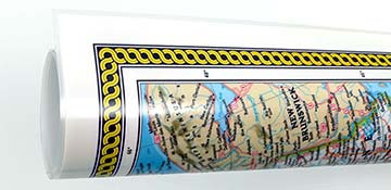 Laminated Map Print
