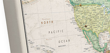 Canvas Push-pin Map