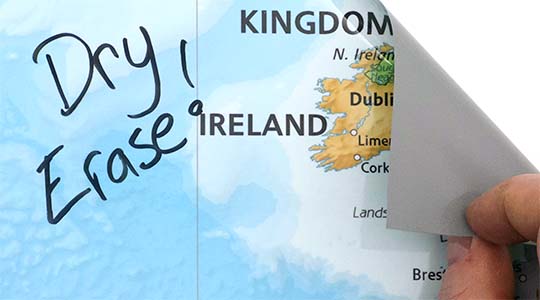 Peel & Stick Laminated Vinyl - Dry-erase