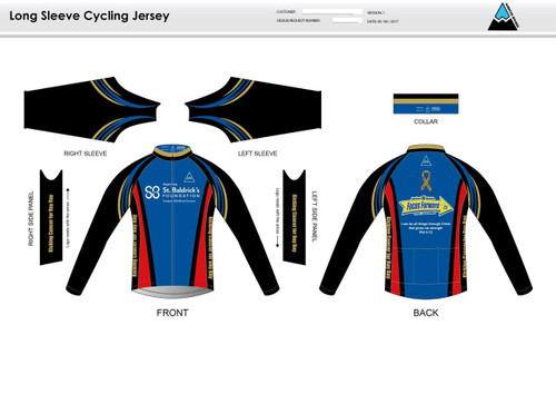 SBF Red Long Sleeve Cycling Jersey