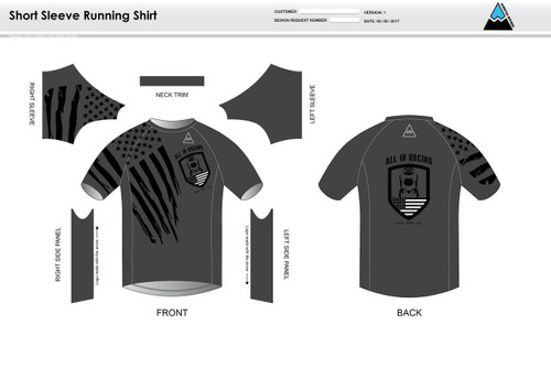 All In Racing Grey Short Sleeve Running Shirt