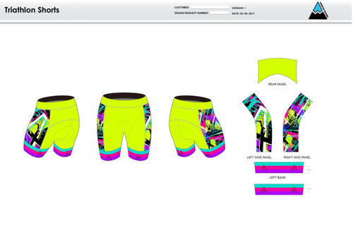 NYC Neon Women's Tri Shorts