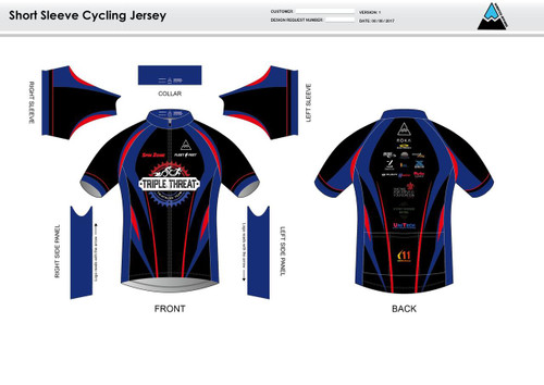 Triple Threat Short Sleeve Cycling jersey