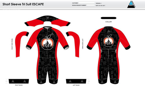 Big Apple ESCAPE Short Sleeve Tri Suit