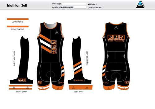 Excell Black Sleeveless Tri Suit