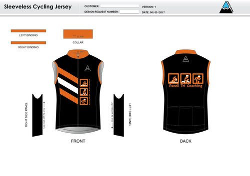 Excell Black Sleeveless Cycling Jersey