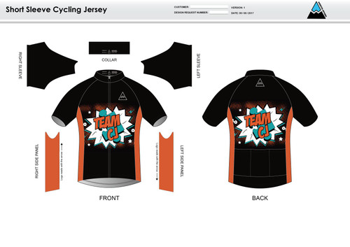 Team CJ Short Sleeve Cycling Jersey