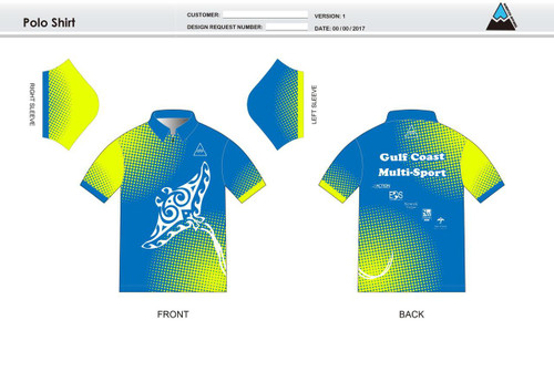 Gulf Coast Multisport Neon Adult Polo Shirt