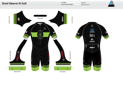 Lycoming Tri Club Short Sleeve Tri Suit