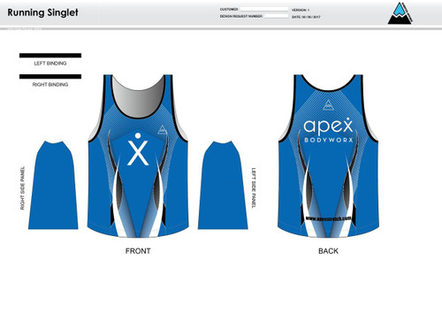 Apex Stretch Blue Running Tank