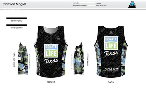 Donate Life Men's Tri Singlet