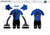 All In Racing Blue Short Sleeve Tri Suit