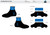 Apex Stretch Blue Cycling Shoe Covers