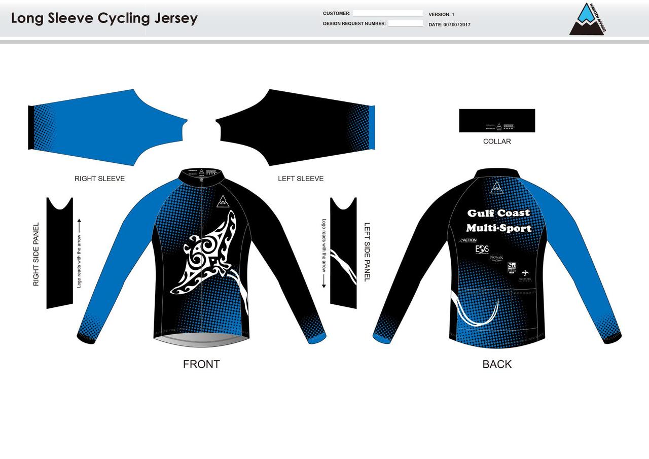 black long sleeve cycling jersey