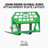 48" John Deere Global Euro Attach Pallet Forks 6600lb 2994kg MADE IN USA WE SHIP