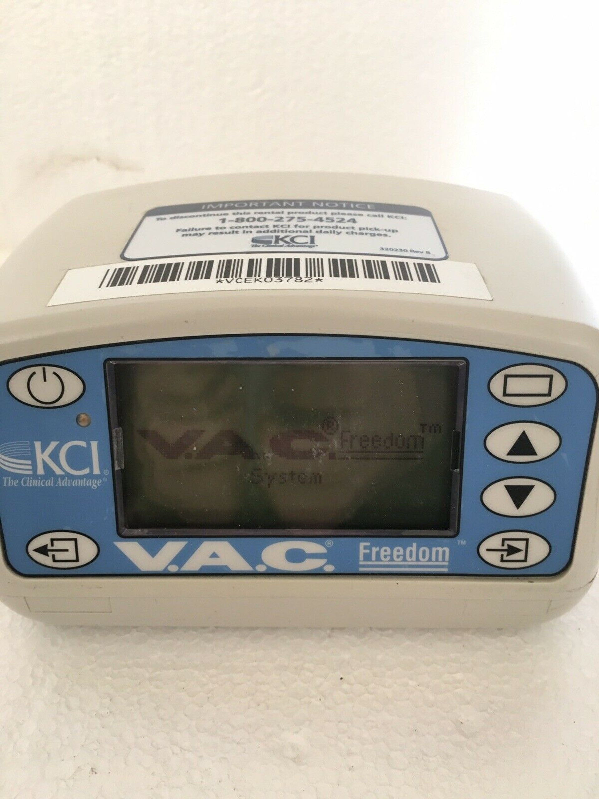 KCI V.A.C. FREEDOM 60050 NEGATIVE PRESSURE WOUND THERAPY WITH CARRIER