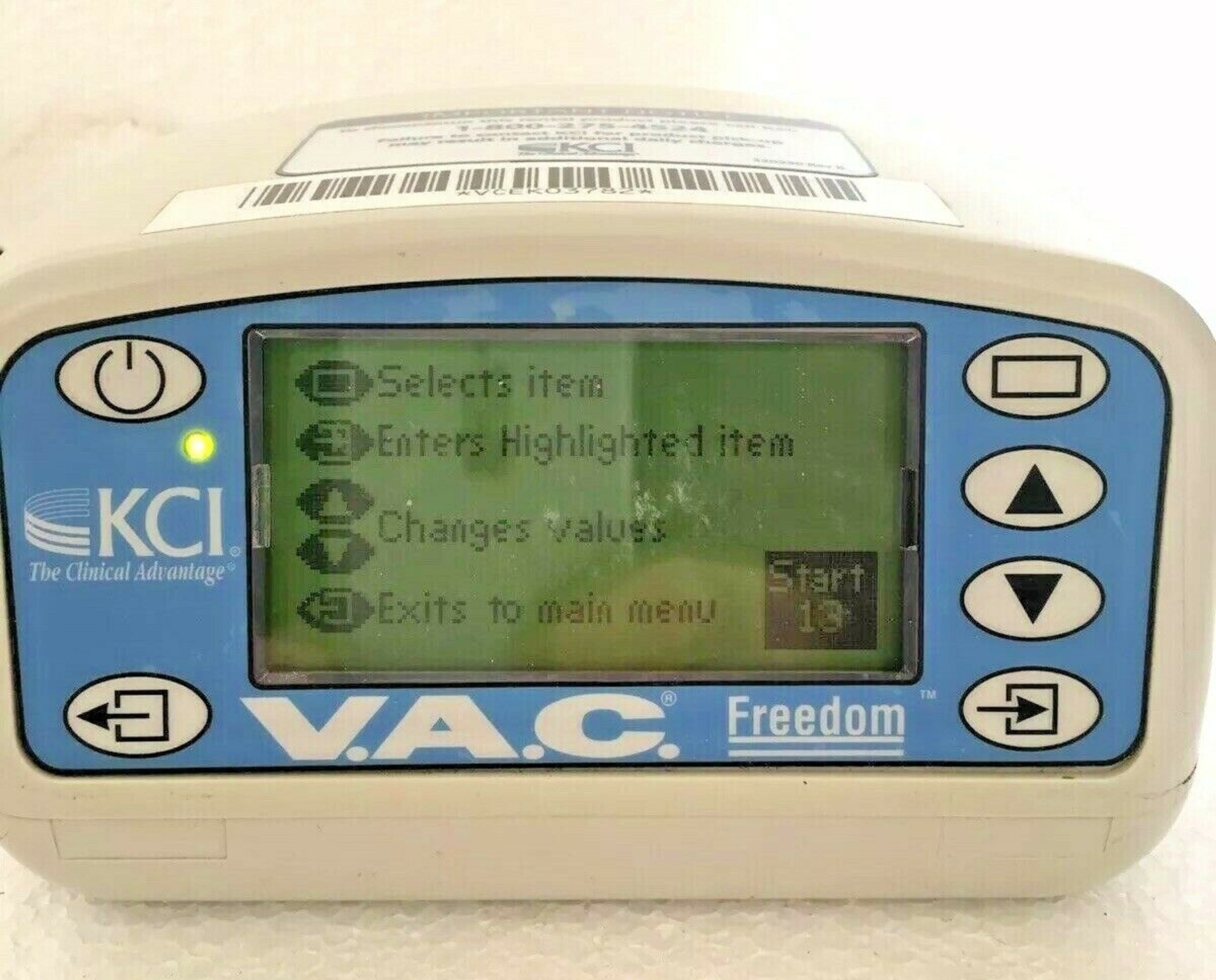 KCI V.A.C. FREEDOM 60050 NEGATIVE PRESSURE WOUND THERAPY WITH CARRIER
