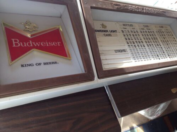 VINTAGE Budweiser Beer Price Board Lighted Sign