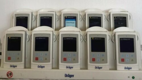 Drager Infinity M300 Patient Monitor SPo2 with charger bank 10 units