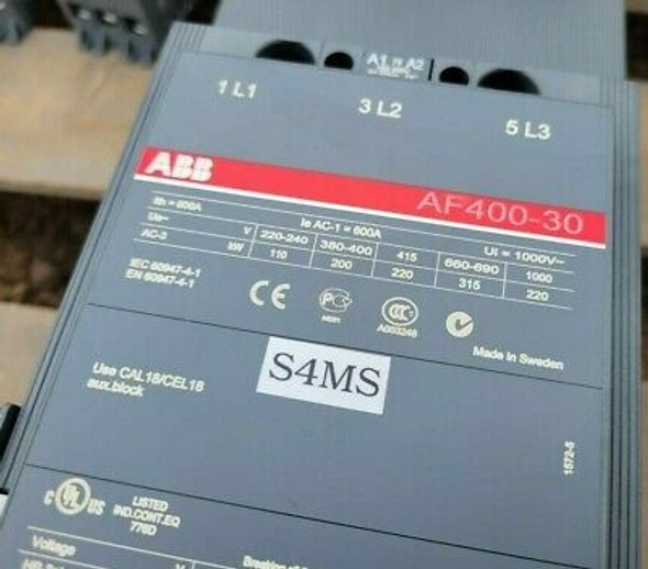 ABB AF400-30 CONTACTOR - WE SHIP FREE 2 DAY AIR UPGRADE OVERNIGHT AVAILABLE