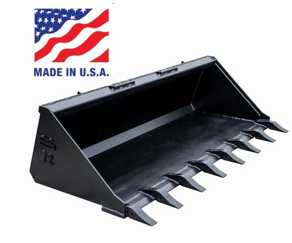 72" Tooth Bucket Quick Attach Skid Steer Loader Made in USA WE SHIP