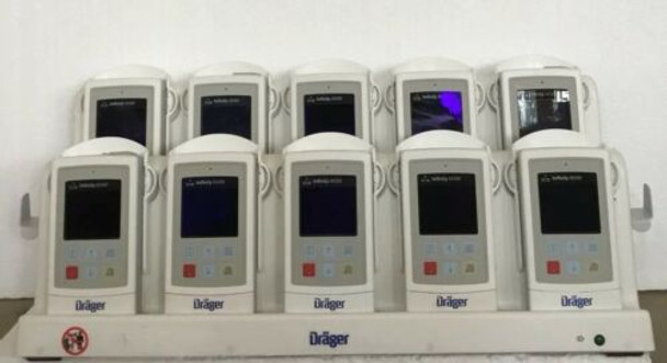 Drager Infinity M300 Patient Monitor SPo2 with charger bank 10 units