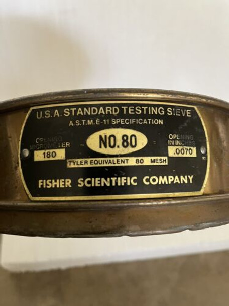 FISHER SCIENTIFIC USA STANDARD TESTING SIEVE SIZE NO. 80