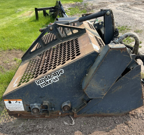 BOBCAT 6B LANDSCAPE RAKE ATTACHMENT FOR SKID STEERS, 72" WIDTH ! VIDEO AVAILABLE! WE SHIP