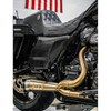 Two Brothers Racing 2-into-1 Slash Cut Shorty Exhaust for 2017-2023 Harley Touring - Stainless