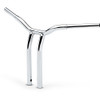 LA Choppers 1-1/4" One-Piece 16" Pullback Kage Fighter T-Bar Handlebars - Chrome